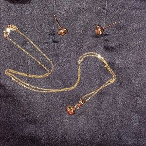 10k gold necklace and earrings set from Zales